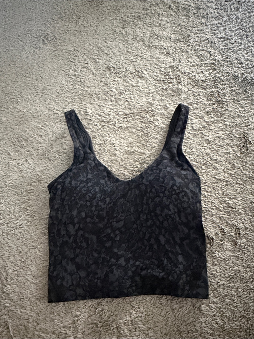 Lululemon align black cheetah print Crop Tank Top